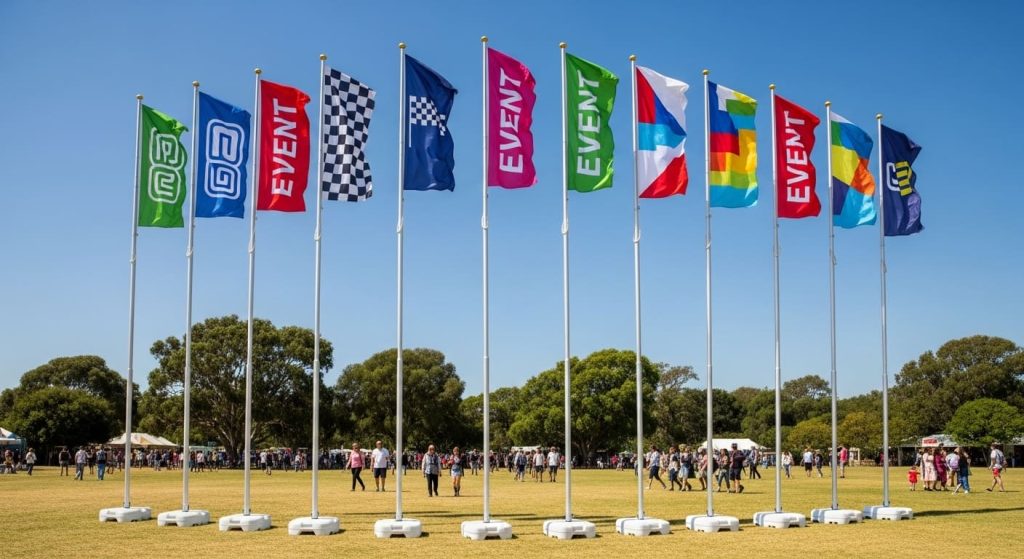 Event Flag Poles Temporary Portable