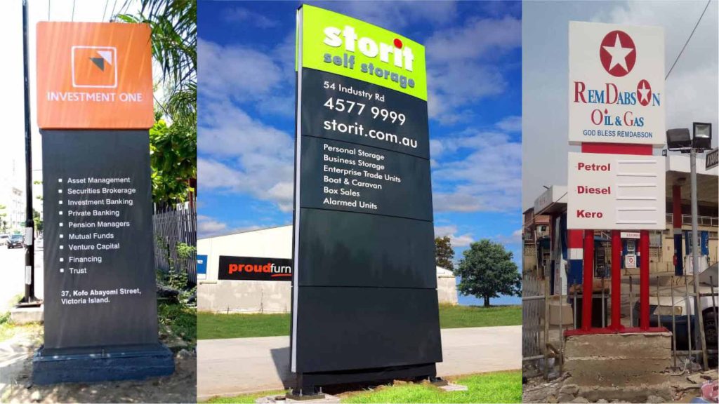 Single-Brand Pylon Signs